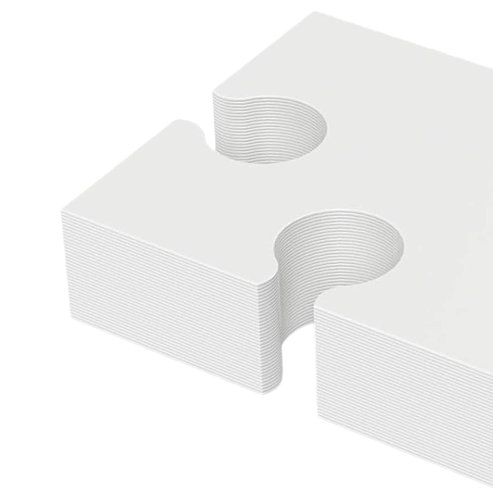 Puzzle Blank White - 白い空白の描画パズル、段ボール製のカスタムアートジグソーセット、子供たちの学校プロジェクト用