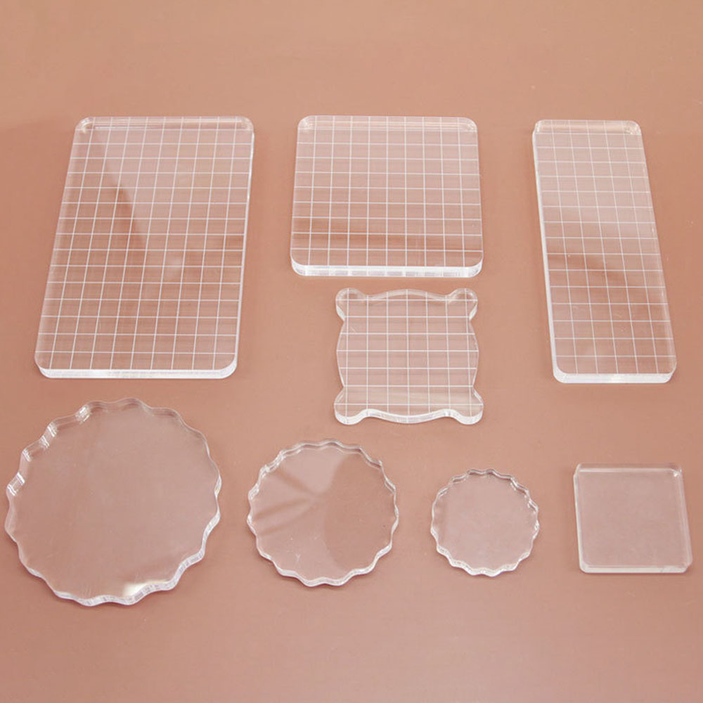 Photo Acrylic Block - 透明アクリルスタンプブロック使用クリアしがみつくマウントゴムスタンプ DIY スクラップブッキングクリアフォトアルバム装飾手作りツール