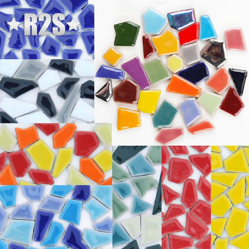 Ceramic Tile Blank - 100 グラム磁器モザイクタイル DIY クラフトセラミックタイルモザイク作成材料趣味の部分バルク