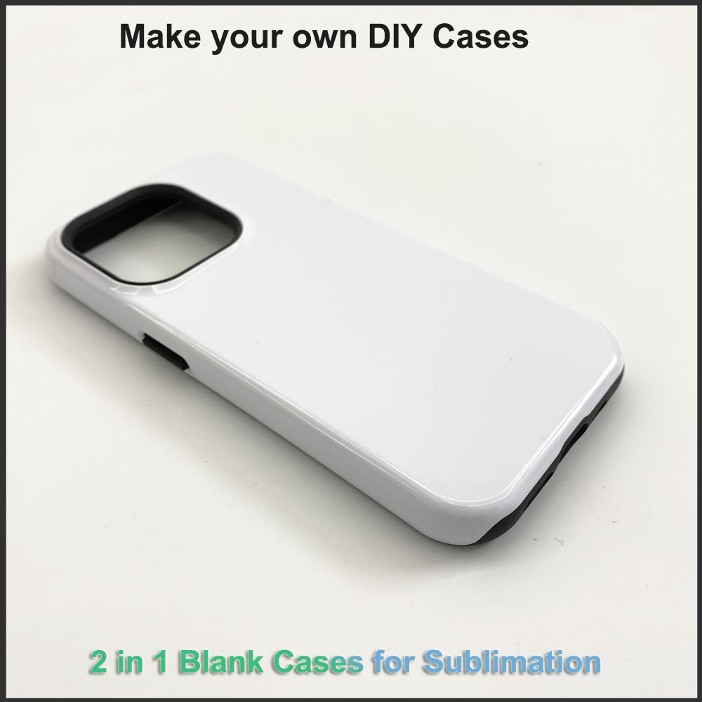 Phone Case Blank Print - 5個入り 2 in 1 無地スマホケース 3D昇華プリントカバー