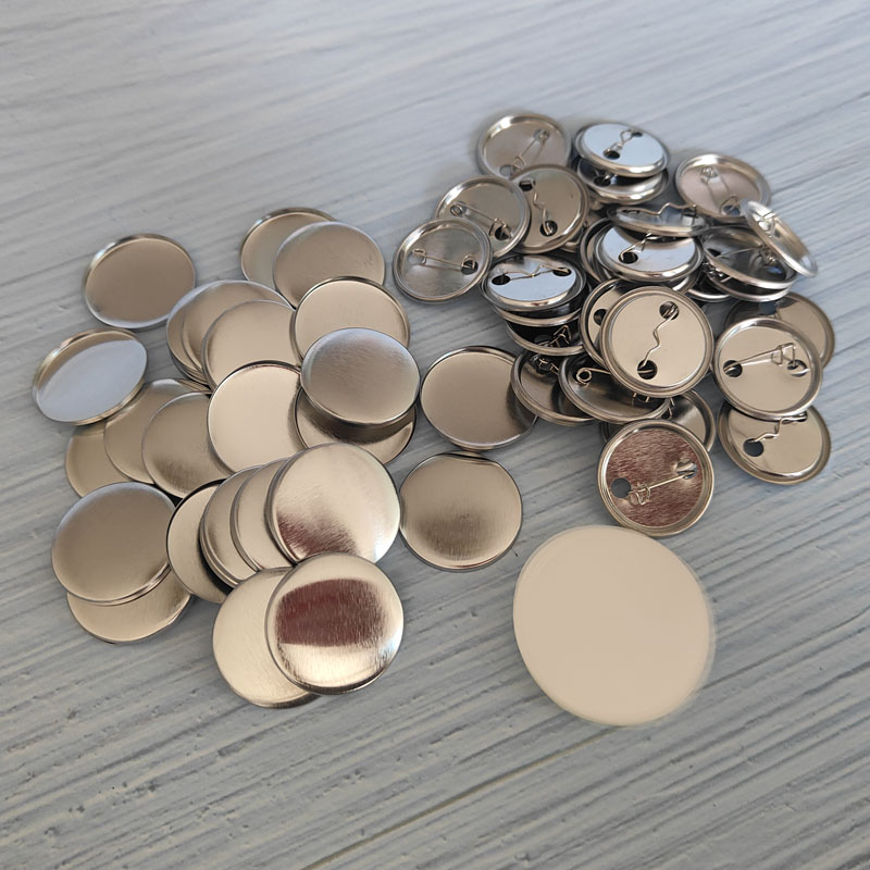 Button Badge Blank - 100セット 無地バッジピンボタン製作パーツ 25mm 32mm 37mm 50mm