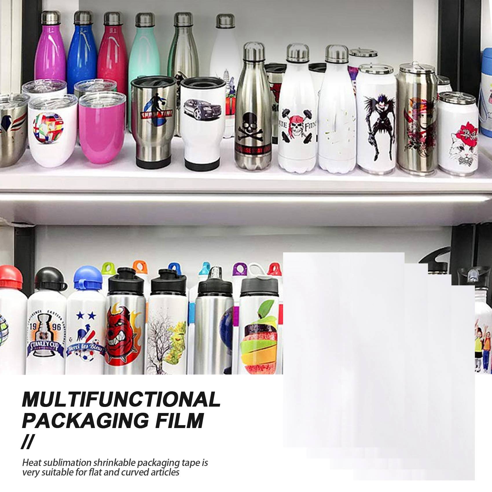 Sublimation Mug White - -FTGT 30枚入り昇華シュリンクフィルム、3サイズ熱転写シュリンクフィルムシュリンク包装袋、マグカップ、タンブラー、カップ用ホワイトラップ