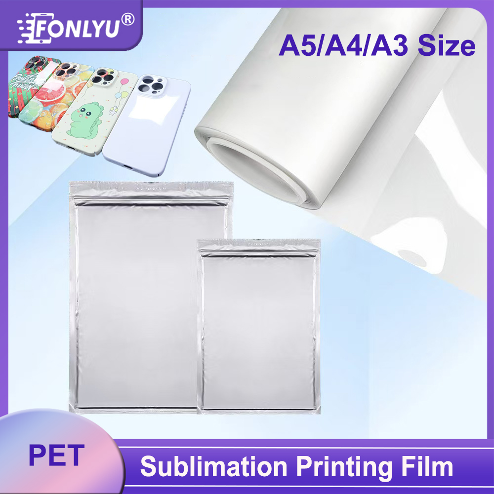 Phone Case Blank Print - FONLYU 50枚 3D昇華DIYブランクA4 A5フィルム 熱転写印刷機用 携帯電話ケース用