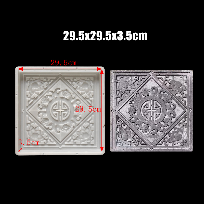 Ceramic Tile Blank - ステップストーンセメント型枠 正方形 中庭舗装レンガ ステップストーン セラミックタイル ガーデン芝生床