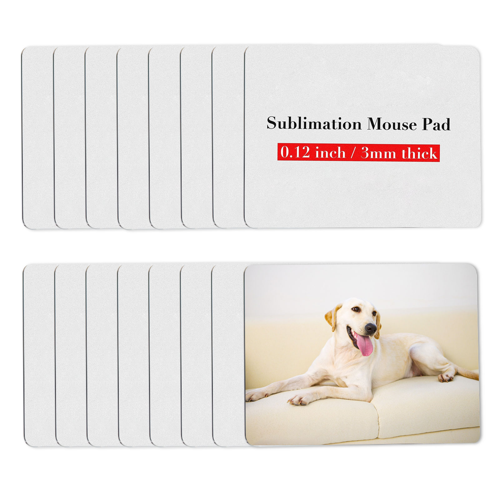 Mouse Pad Blank Sublimation - 8 個昇華マウスパッドブランクマウスパッド昇華転写熱プレス印刷工芸品ノンスリップ