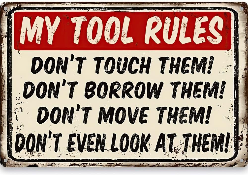 Yard Sign Blank - メタルサイン My Tool Rules 面白いガーデン ヴィンテージ