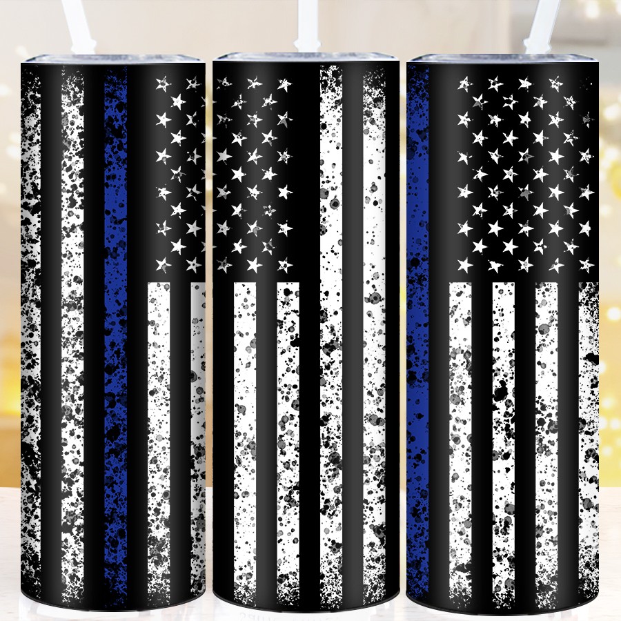 Tumbler 20Oz White - ストロー蓋付き断熱パーティータンブラー、ステンレス、ホットとコールド、3Dプリント、黒と白の旗、家族、カジュアル、真空カップ、20オンス、1個