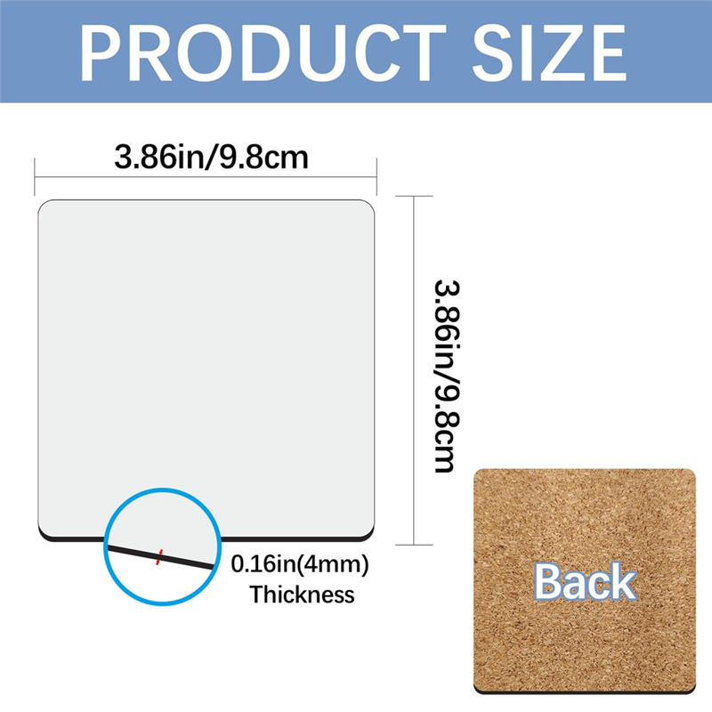 Coaster Sublimation Blank - HGHO昇華型カーコースターブランク 昇華型コースターブランク 昇華型コースター