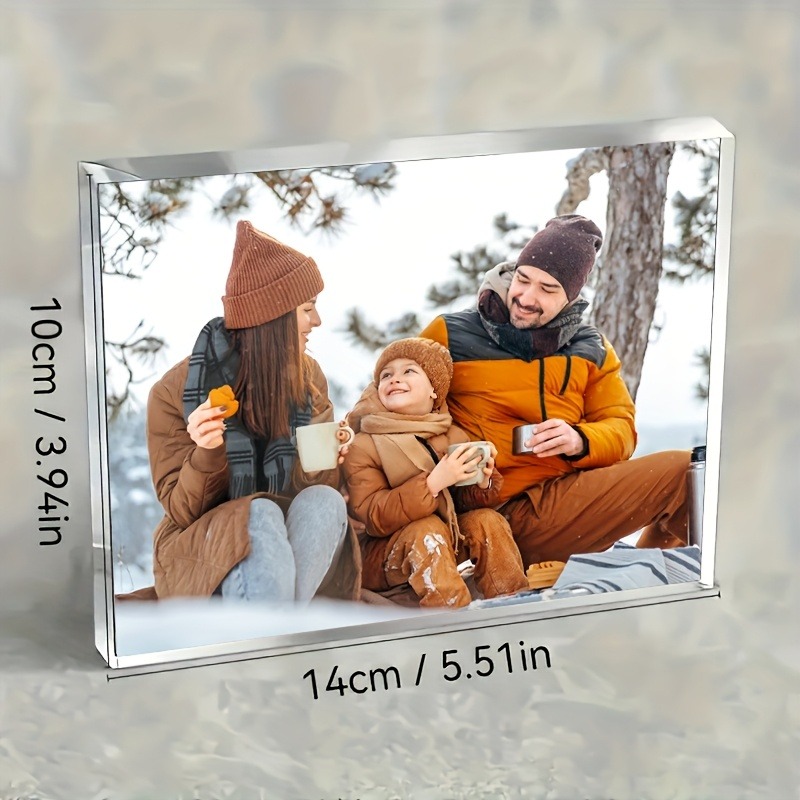 Photo Acrylic Block - パーソナライズされたアクリルフォトブロック - エレガントな透明記念品、結婚式、記念日、特別な瞬間に最適