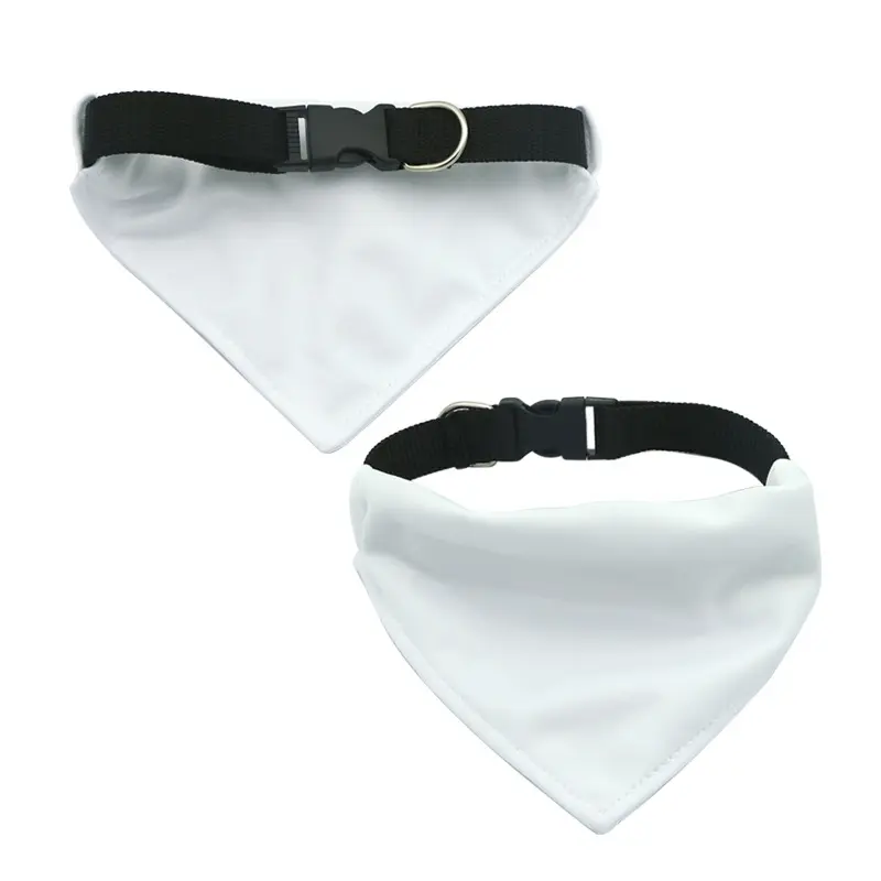 Bandana Blank White - 昇華型ホワイト無地犬ペット三角スカーフ唾液タオル子犬猫バンダナよだれかけ結婚式クリスマスデコレーションカスタムDIY用