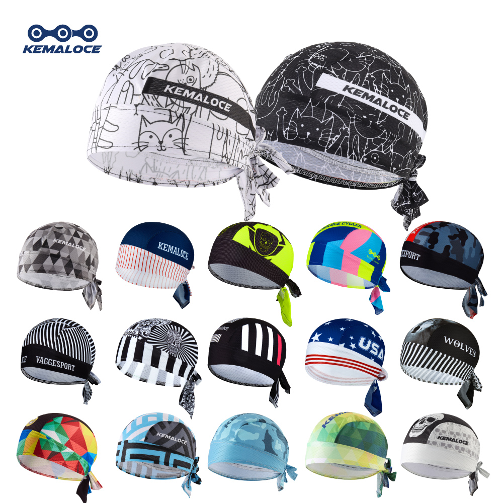 Bandana Blank White - KAMALOCE UV 保護サイクリングキャップチーム男性夏フル昇華 MTB バイクスカーフ白漫画猫自転車帽子サイクルバンダナ