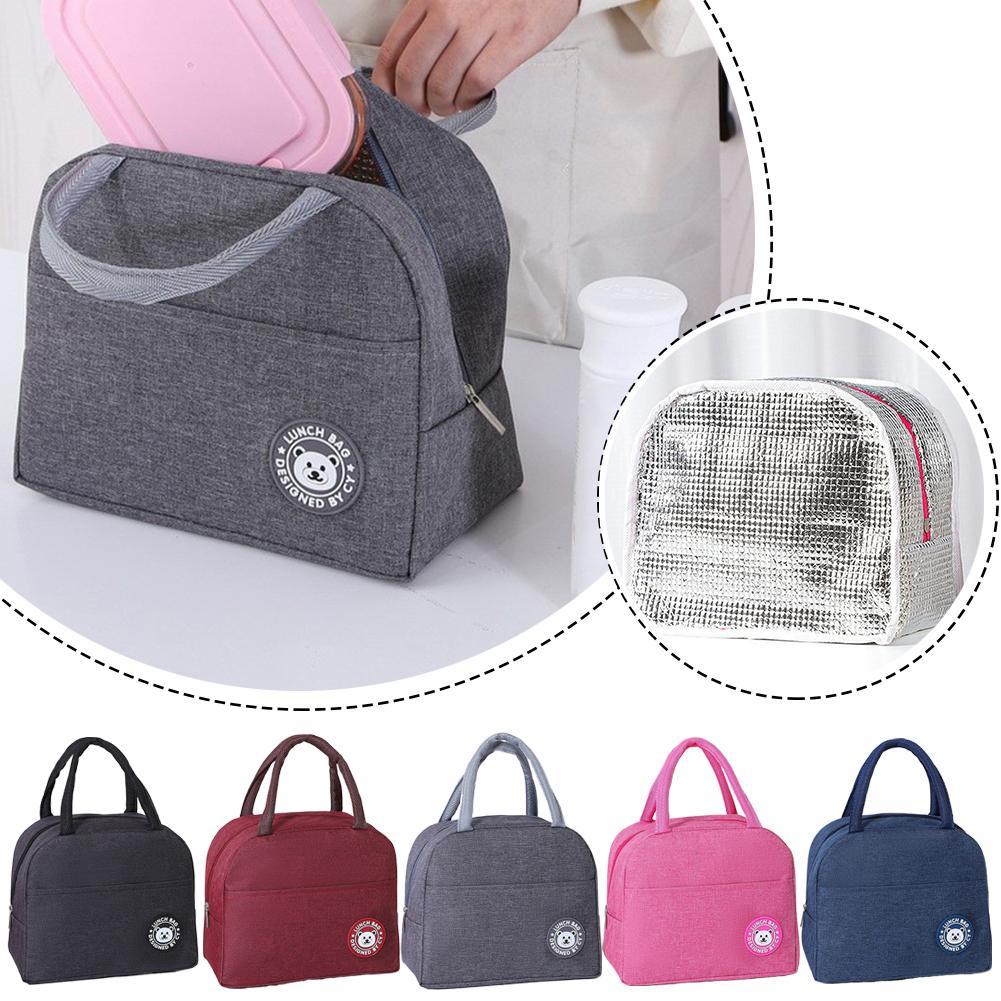 Tote Bag Sublimation - 断熱ランチバッグポータブルサーマルアイスパック防水アルミ箔クーラーボックス学生仕事オフィスピクニック収納食品トートバッグ