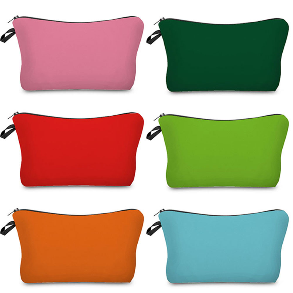 Pillow Cover Sublimation - 熱転写化粧品バッグ,女性用単色バッグ,トイレタリーバッグ,防水,化粧品収納オーガナイザー