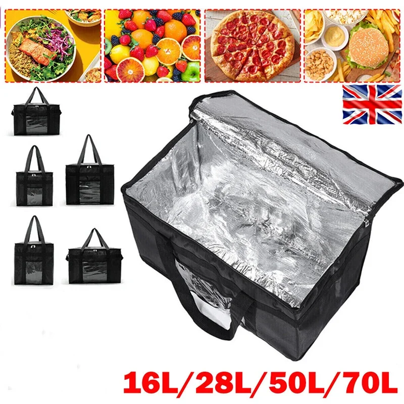 Tote Bag Sublimation - 16L-70L 断熱サーマルトートバッグビッグストレージクーラー配信ジッパーサーマルケースピクニックキャンプ錫箔食品バッグ