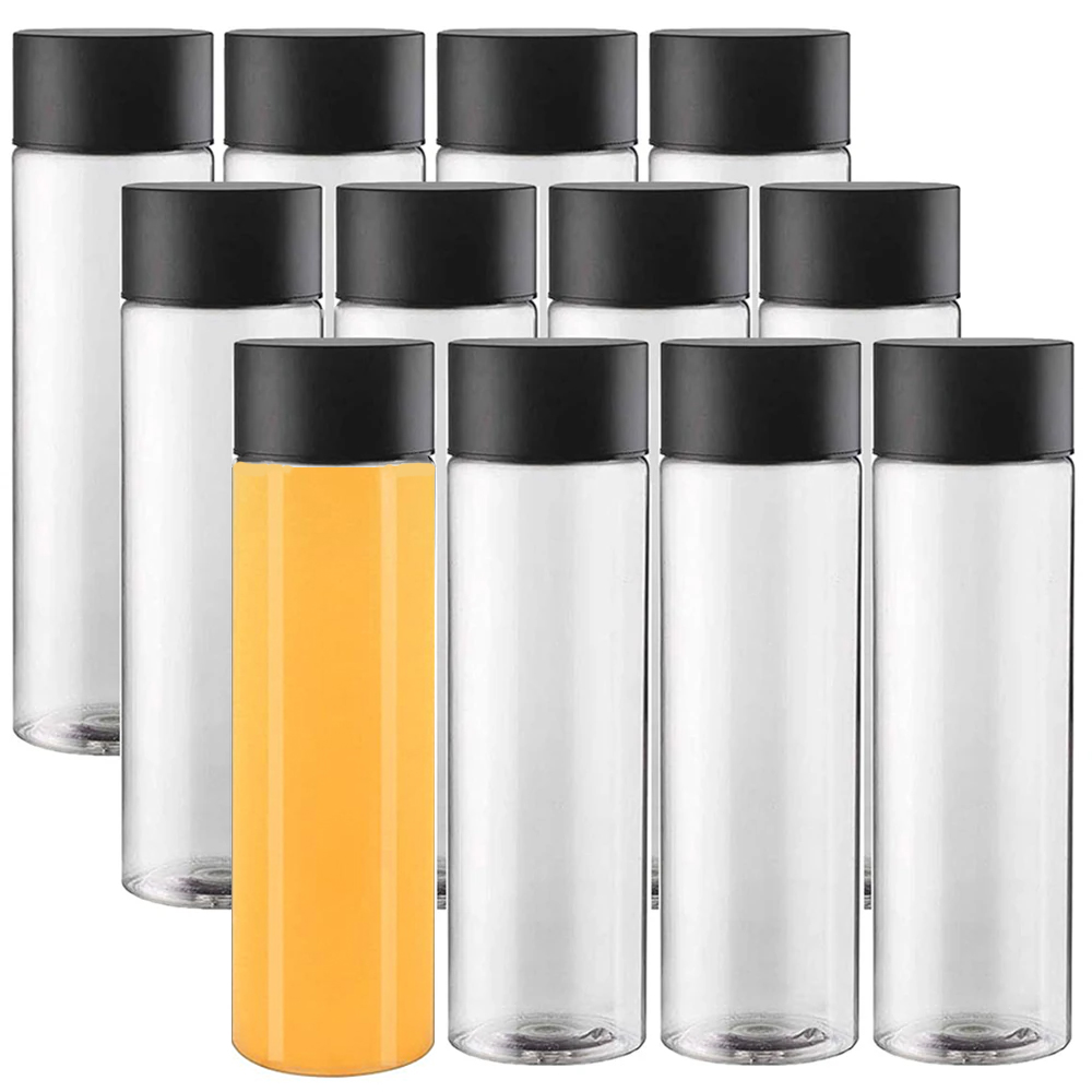 Water Bottle Blank - 感覚工芸品および心を落ち着かせるためのペットボトル、バルク、空、再利用可能なジュース、スムージーボトルとしてのウォーターボトル、400ml、6個、12個
