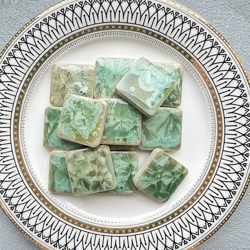 Ceramic Tile Blank - 100 グラム DIY セラミックモザイクタイルガラス葉花びら形状手作り装飾品タイル壁工芸品クリスタル装飾材料 917
