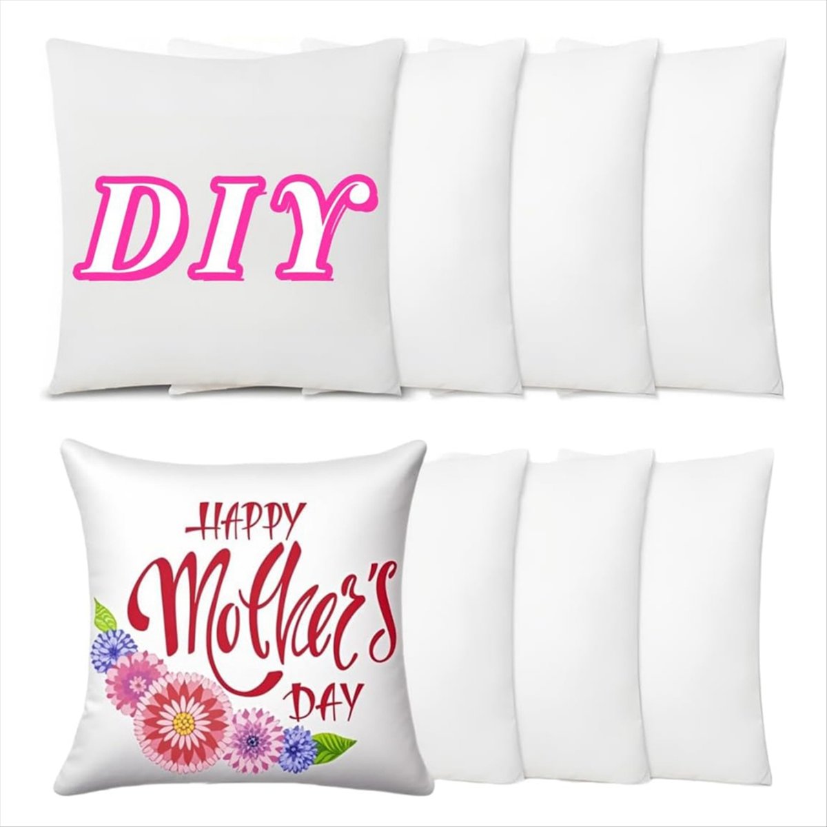 N14R トップ8個入り昇華ブランク枕カバー 16×16イン - Pillow Cover Sublimation のレビューと価格