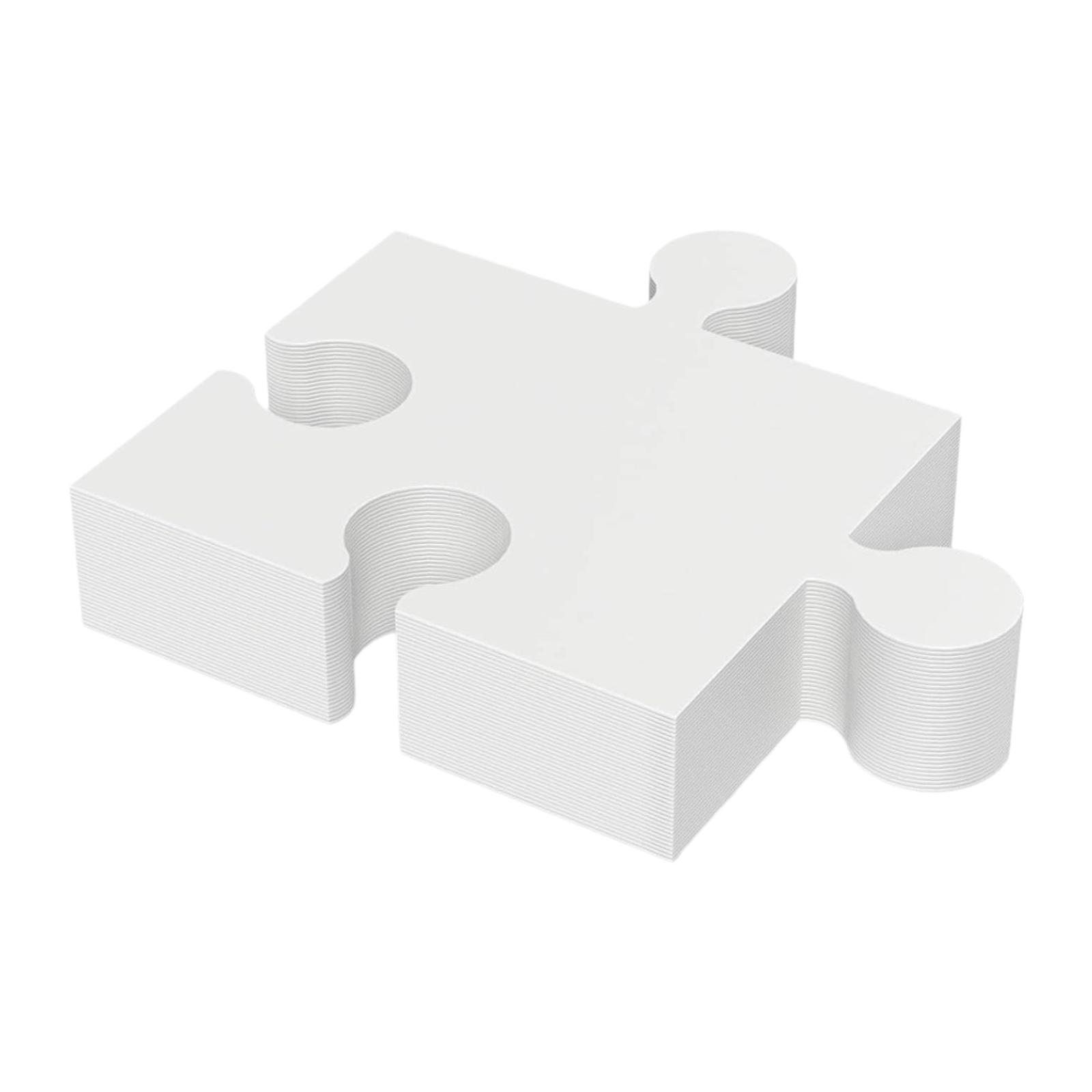白い空白の描画パズル、段ボール製のカスタムアートジグソーセッ - Puzzle Blank White のレビューと価格