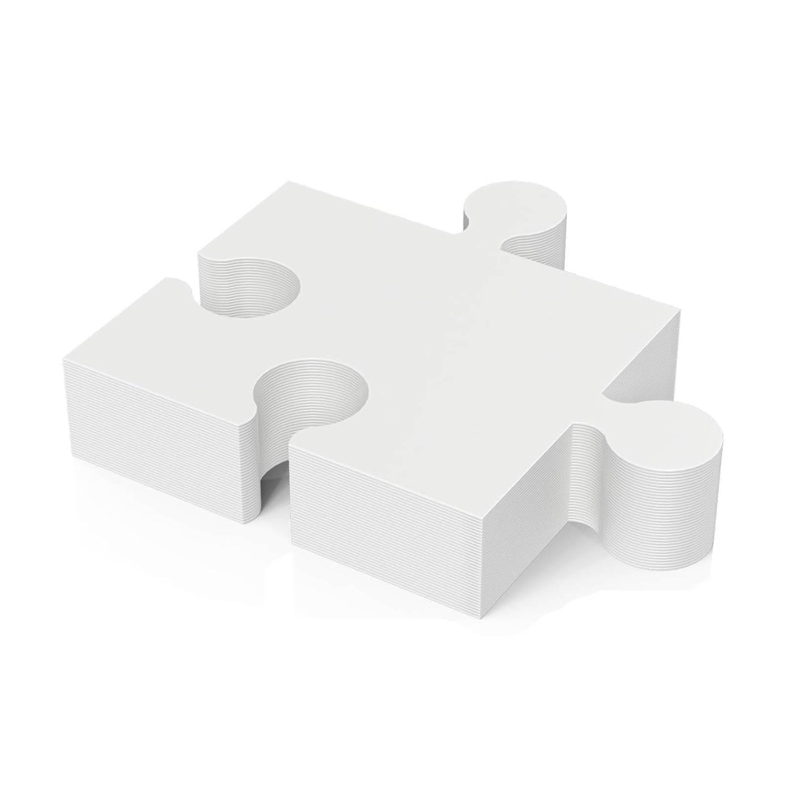 白い空白の描画パズル、段ボール製のカスタムアートジグソーセッ - Puzzle Blank White のレビューと価格