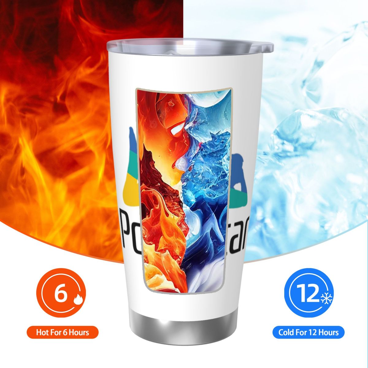 PSプロンスター ホワイト ステンレススチール タンブラー  - Tumbler 20Oz White のレビューと価格