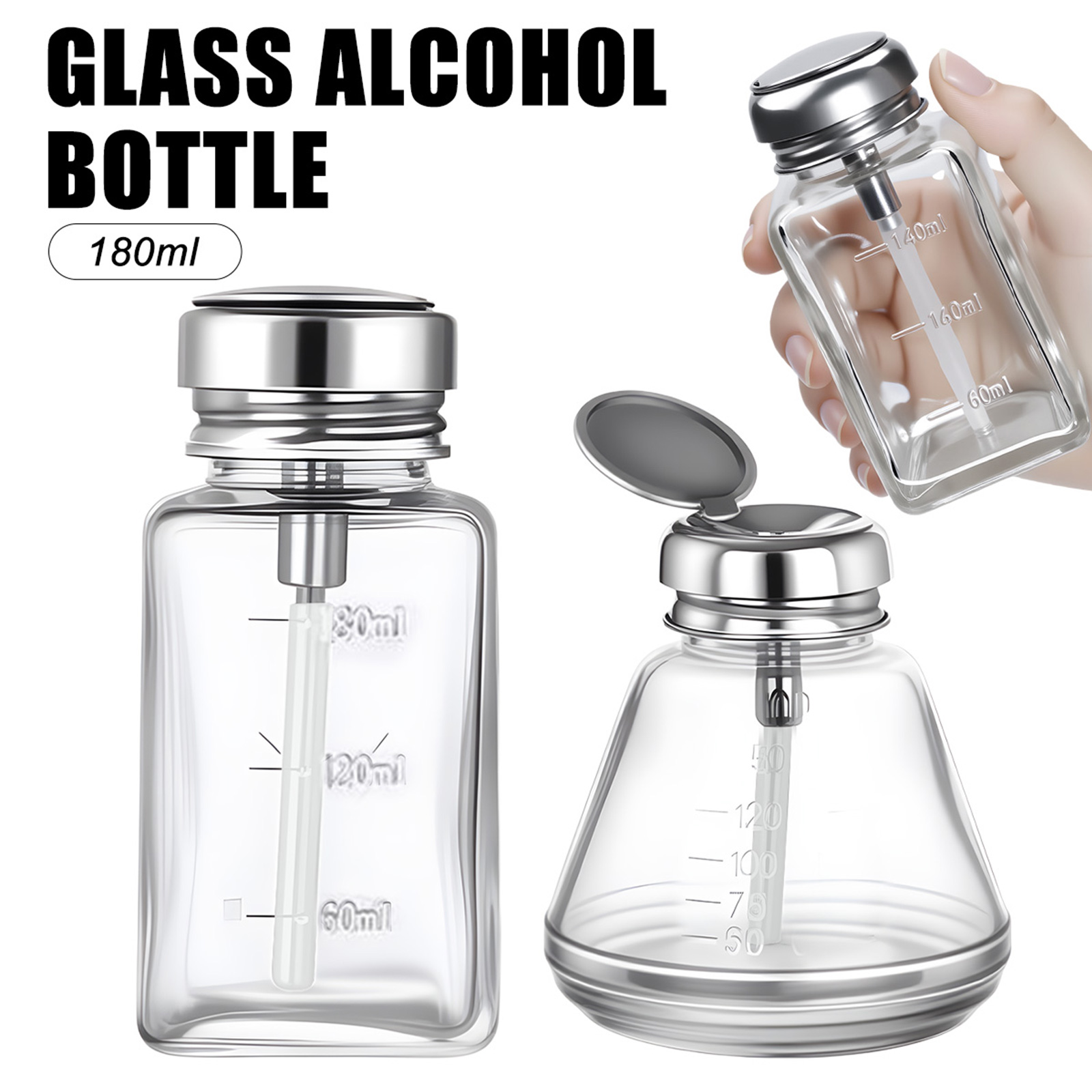 180 ミリリットルネイルガラスボトルプレス漏斗プレスタイプ - Water Bottle Blank のレビューと価格
