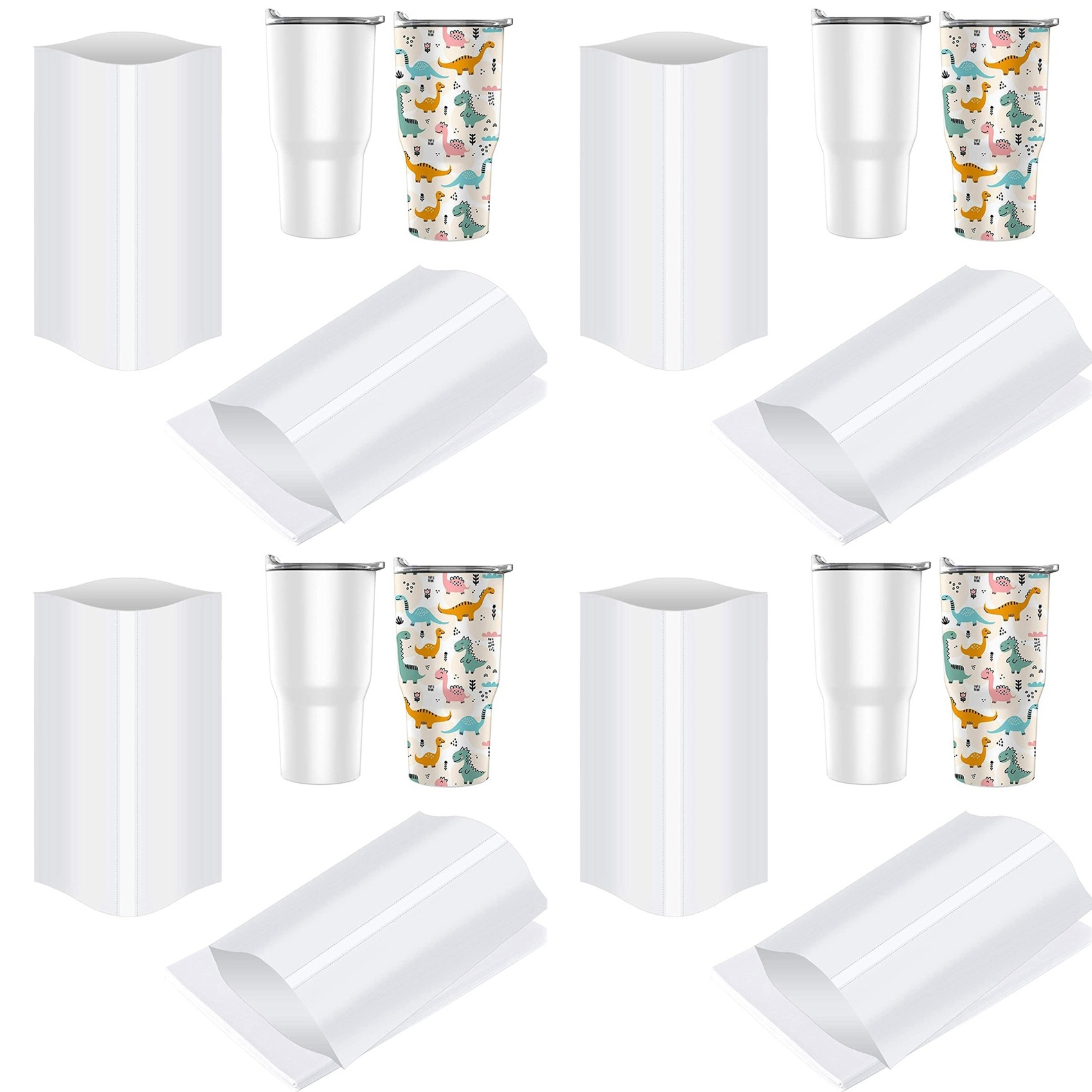 AB06 8X12 インチ昇華型シュリンク ラップ スリーブ - Sublimation Mug White のレビューと価格