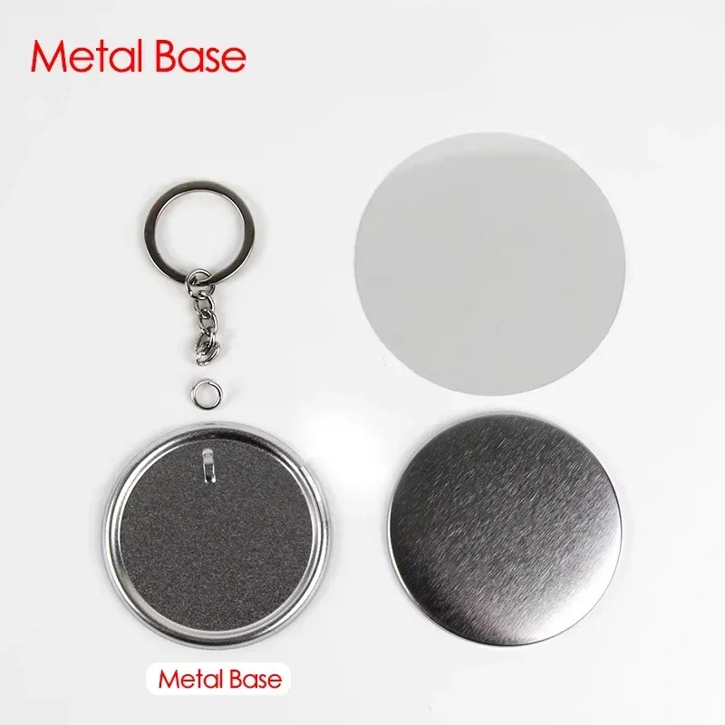 100 個 44 ミリメートル 58 ミリメートルキーホルダ - Button Badge Blank のレビューと価格