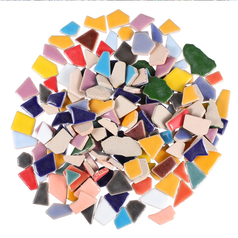 100 グラム磁器モザイクタイル DIY クラフトセラミック - Ceramic Tile Blank のレビューと価格