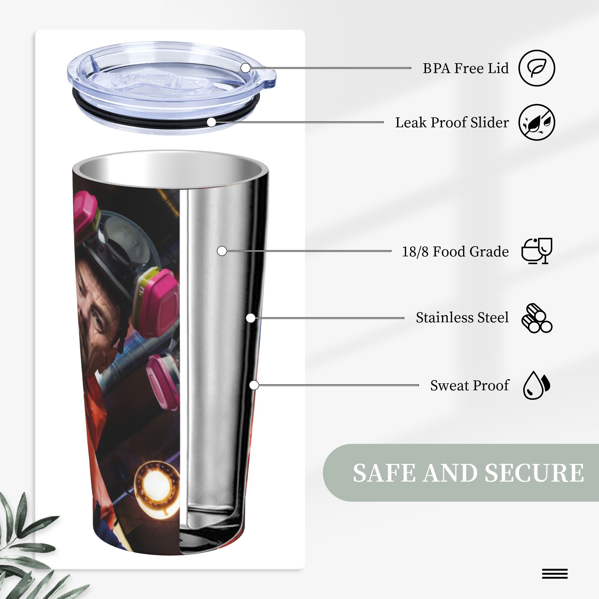 ウォルター・ホワイト・ピンクマン タンブラー 真空断熱 ブレ - Tumbler 20Oz White のレビューと価格