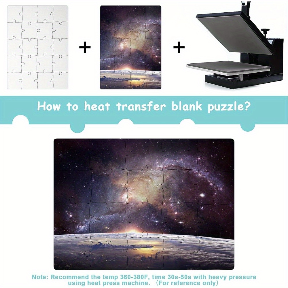 昇華ブランクパズル6個 - A5サイズ ホワイトジグソーピー - Puzzle Blank White のレビューと価格