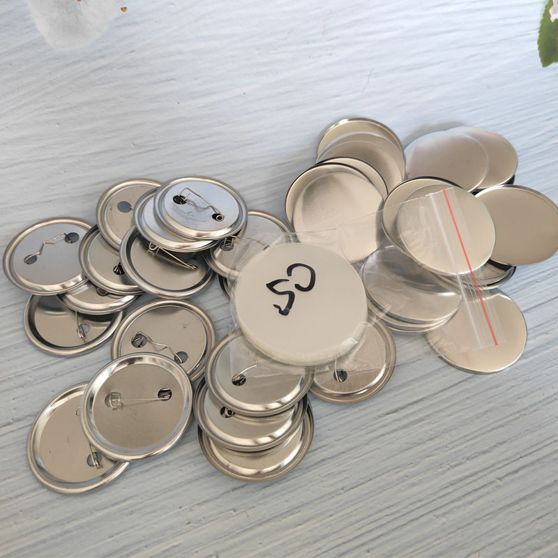 100セット 無地バッジピンボタン製作パーツ 25mm 32 - Button Badge Blank のレビューと価格