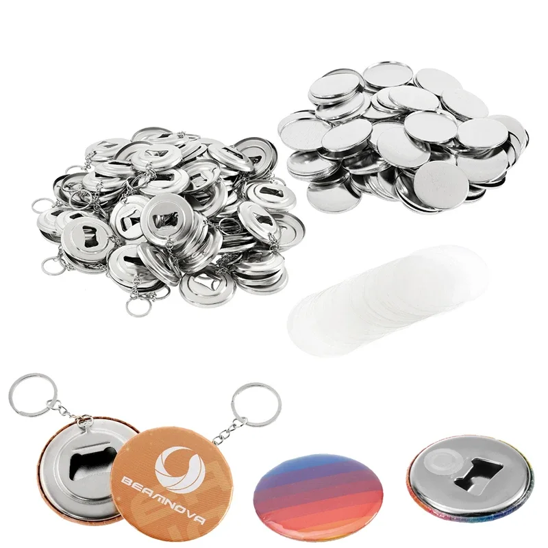 ボタン製造機部品、DIYバッジ素材、キーホルダー付きポータブ - Button Badge Blank のレビューと価格