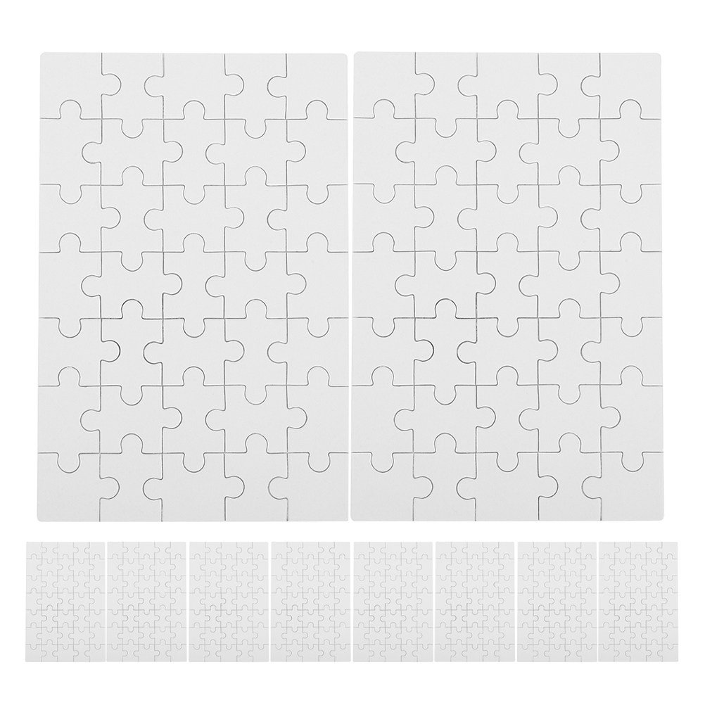 12個入り白無地昇華パズルピース、DIY用ジグソーパズルクラ - Puzzle Blank White のレビューと価格