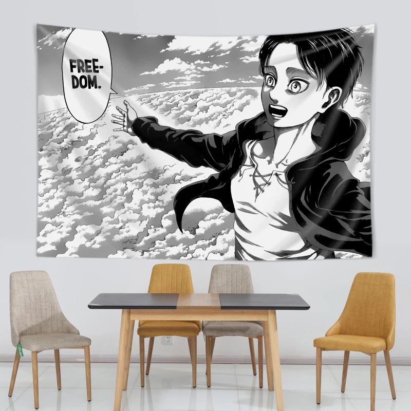 エレン・イェーガー自由マンガポスター壁アートかわいいアニメ進 - Canvas Wrap Ready のレビューと価格