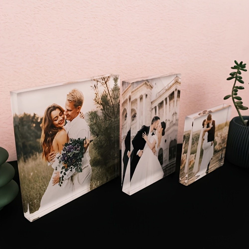 カスタムアクリル製記念写真ブロック - パーソナライズされた - Photo Acrylic Block のレビューと価格