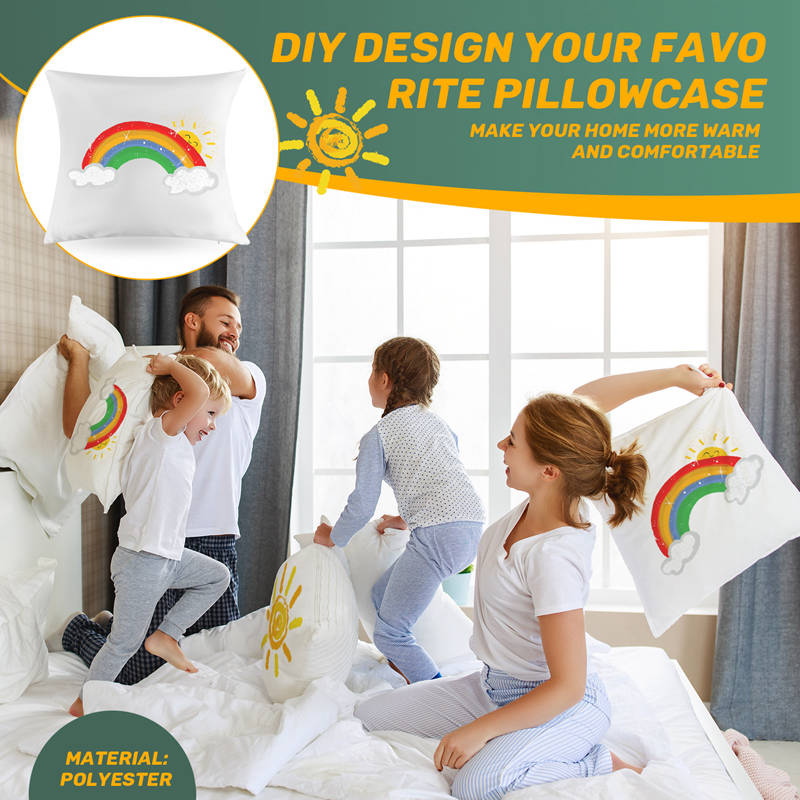 40X40 ホワイトプレーン昇華ブランク枕カバー クッション - Pillow Cover Sublimation のレビューと価格