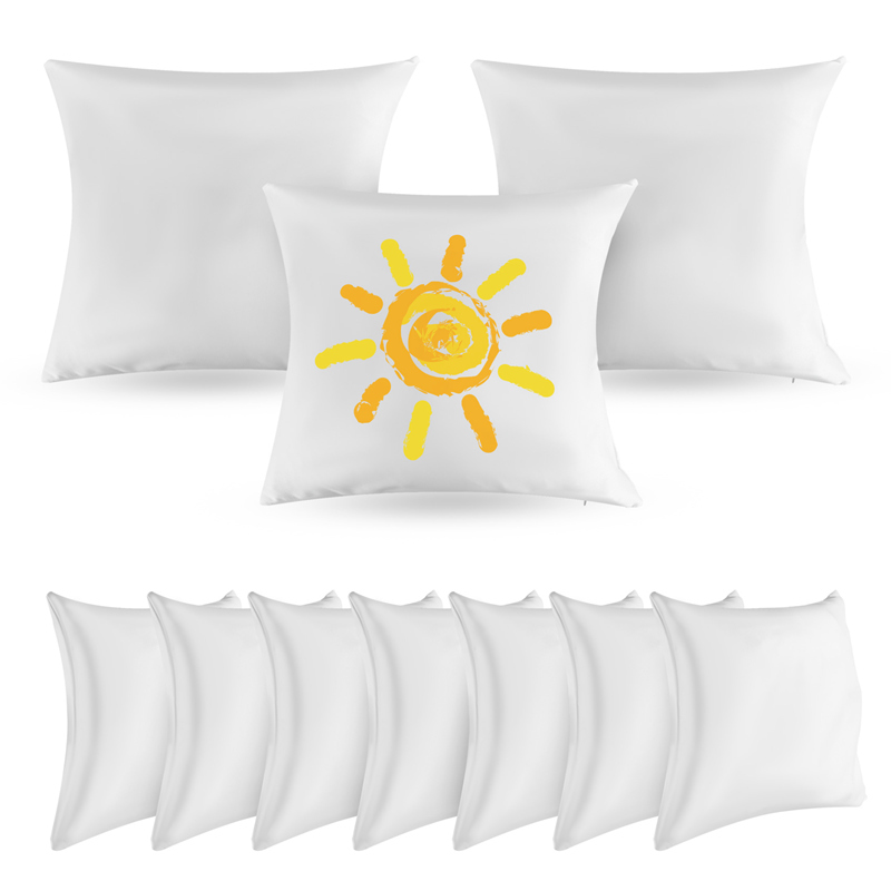 40X40 ホワイトプレーン昇華ブランク枕カバー クッション - Pillow Cover Sublimation のレビューと価格