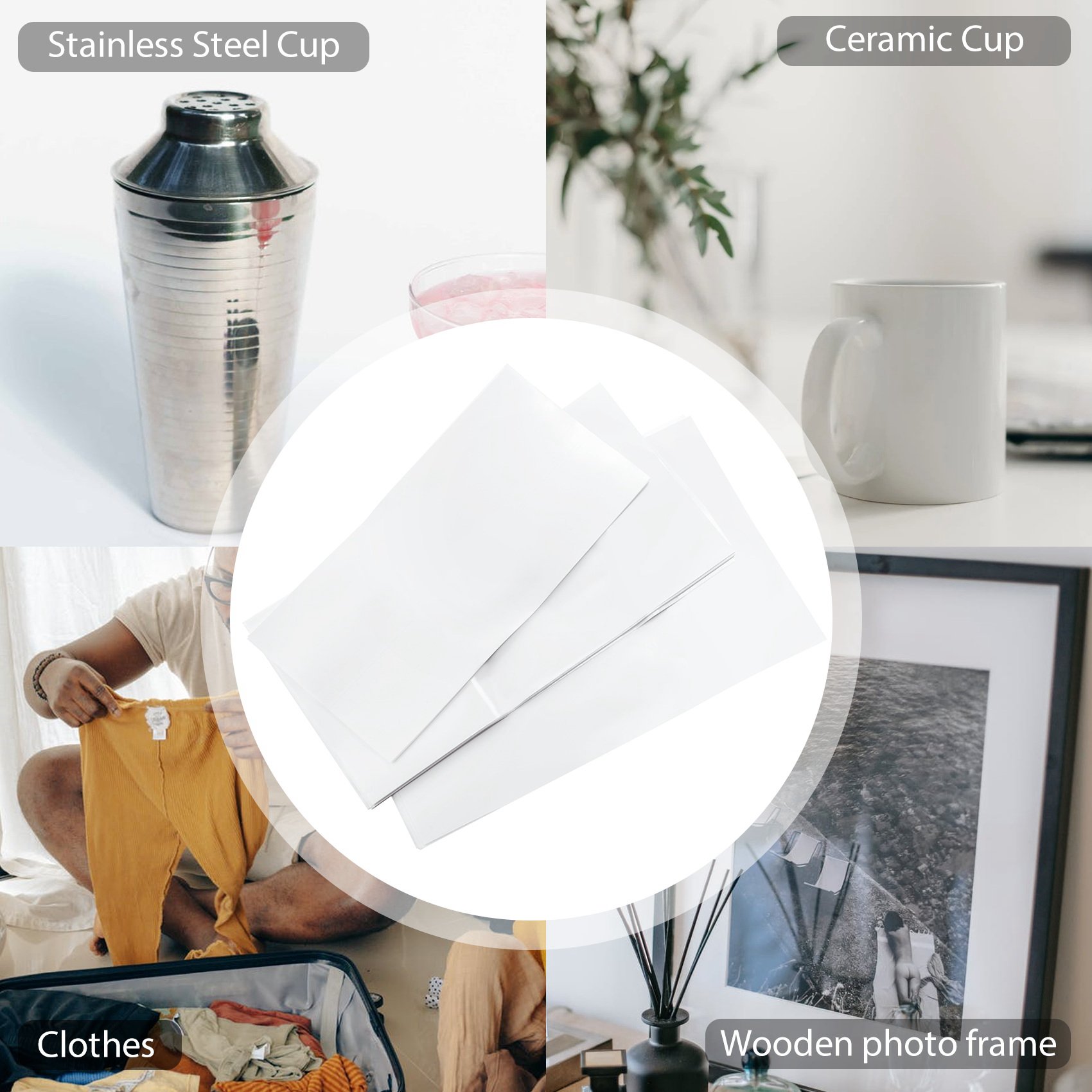 -FTGT 30枚入り昇華シュリンクフィルム、3サイズ熱転写 - Sublimation Mug White のレビューと価格