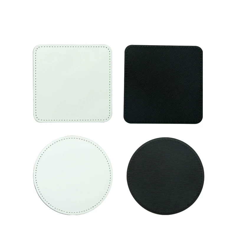 10 ピース/ロット新しいブランク昇華 PU レザーマグパッ - Coaster Sublimation Blank のレビューと価格