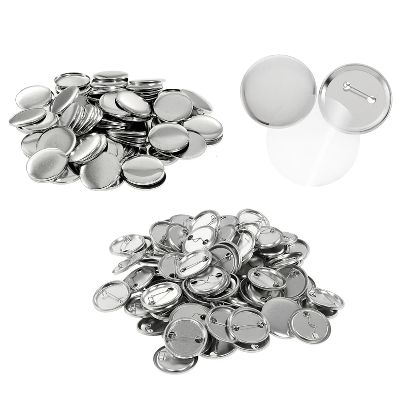 100 セットブランクバッジピンボタンメーカー部品用品 25 - Button Badge Blank のレビューと価格
