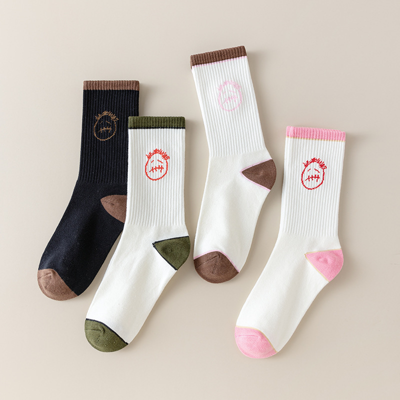 1 ペアメンズ靴下サボテンジャックスケート新白クルーソックス - Bandana Blank White のレビューと価格