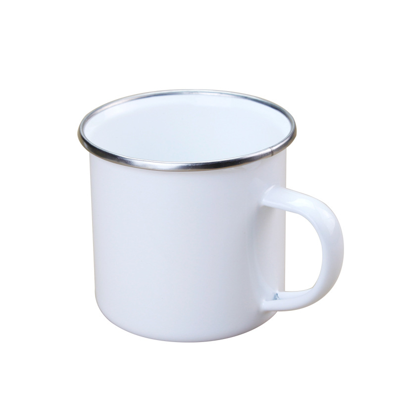 パーソナライズ昇華用ステンレス製エナメルマグカップ、シルバー - Sublimation Mug White のレビューと価格