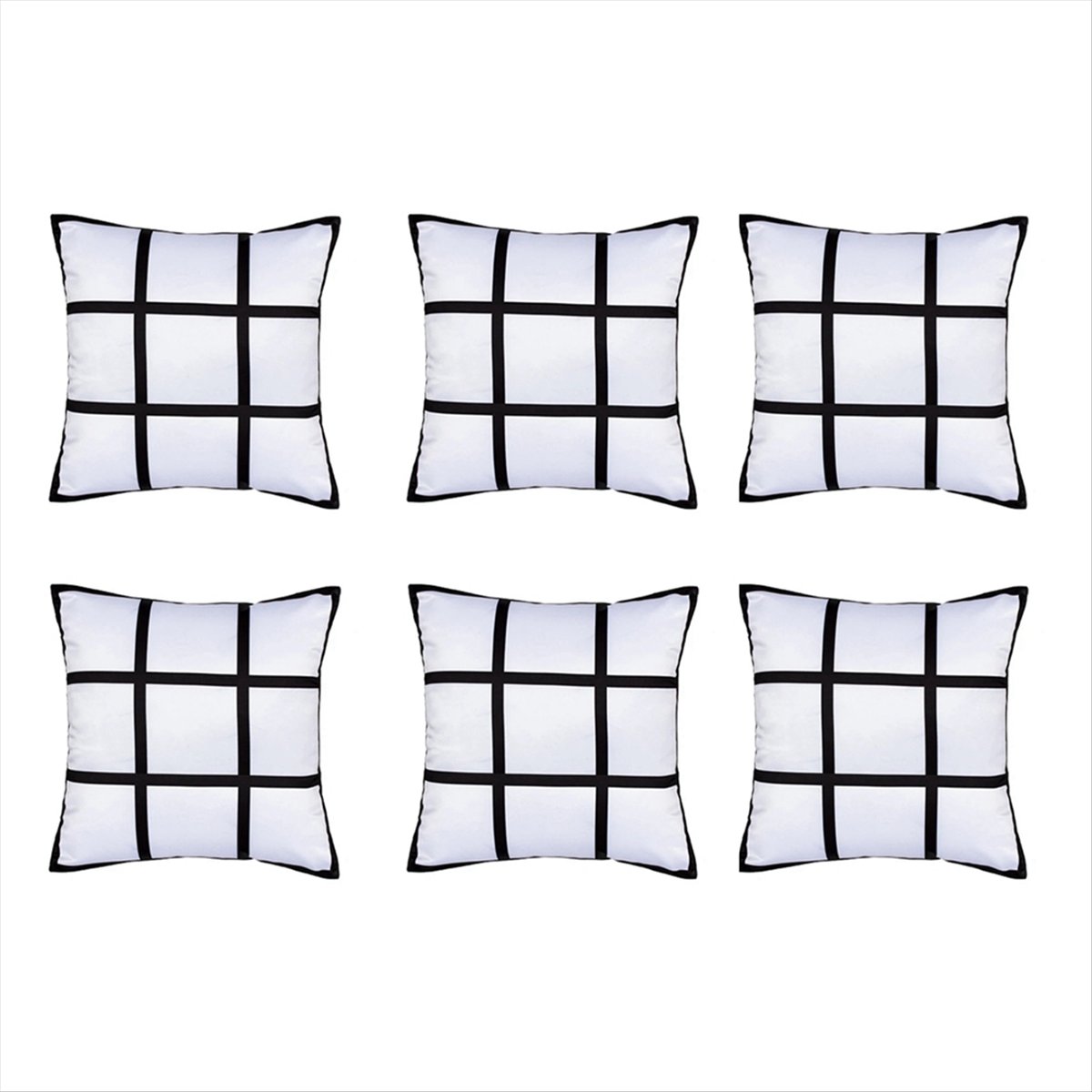 ABNH 6個入り昇華ブランクパネル枕カバーDIYポリエステ - Pillow Cover Sublimation のレビューと価格