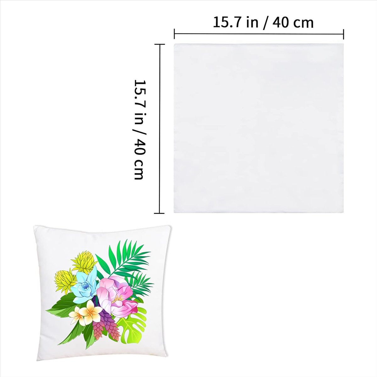 ABZT 15 個昇華ブランク枕カバー 16x16 インチ白 - Pillow Cover Sublimation のレビューと価格