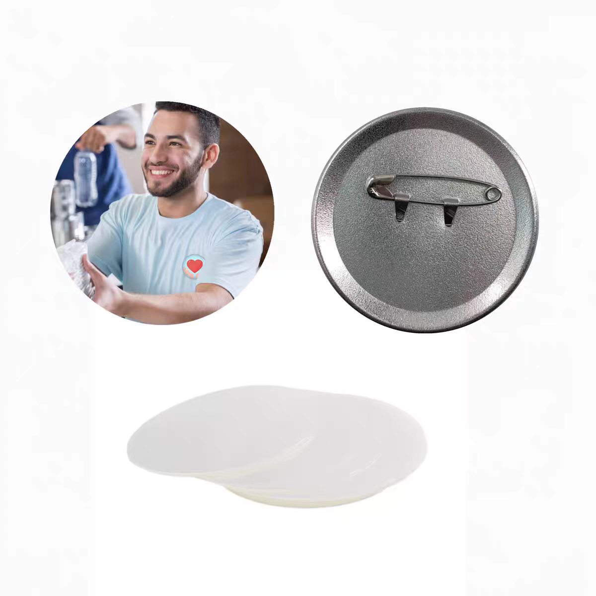 100個入り 2.25インチ（58mm） 新品ピンDIYボタ - Button Badge Blank のレビューと価格