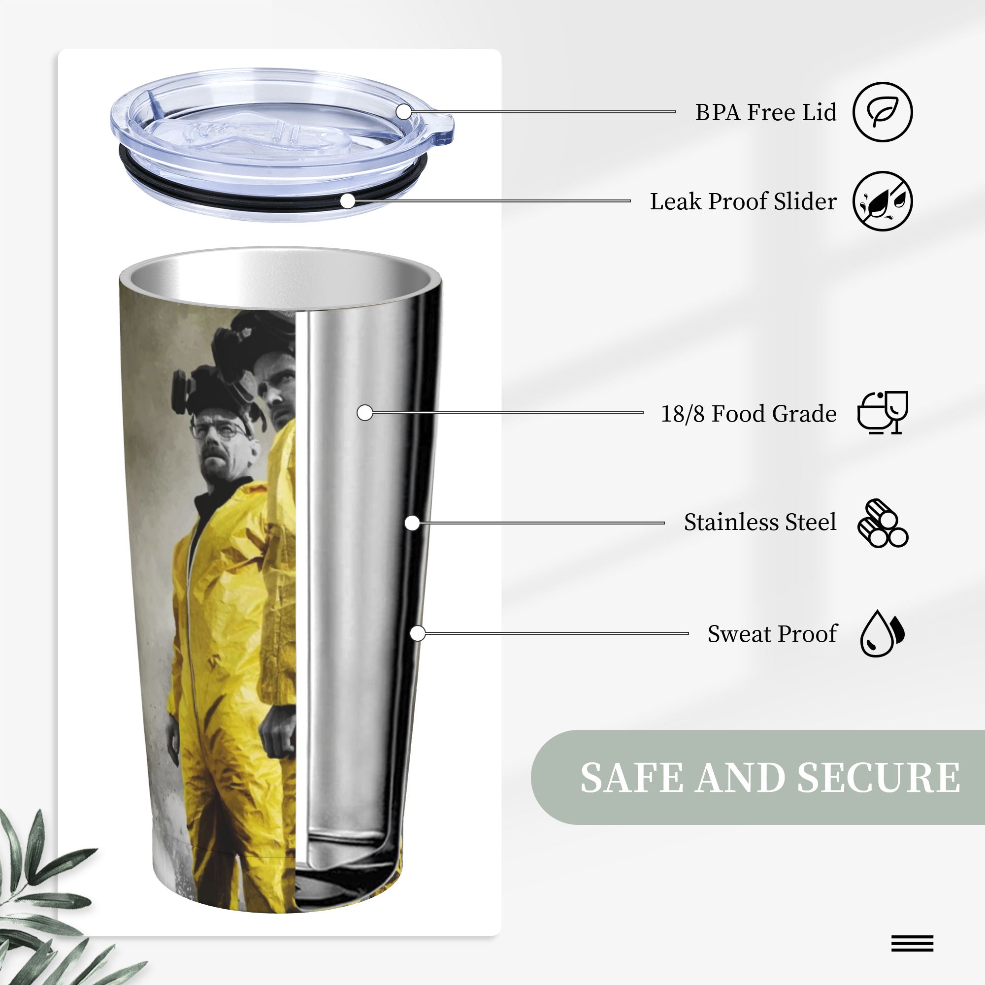 ブレイキング・バッド タンブラー 真空断熱 ウォルター・ホワ - Tumbler 20Oz White のレビューと価格