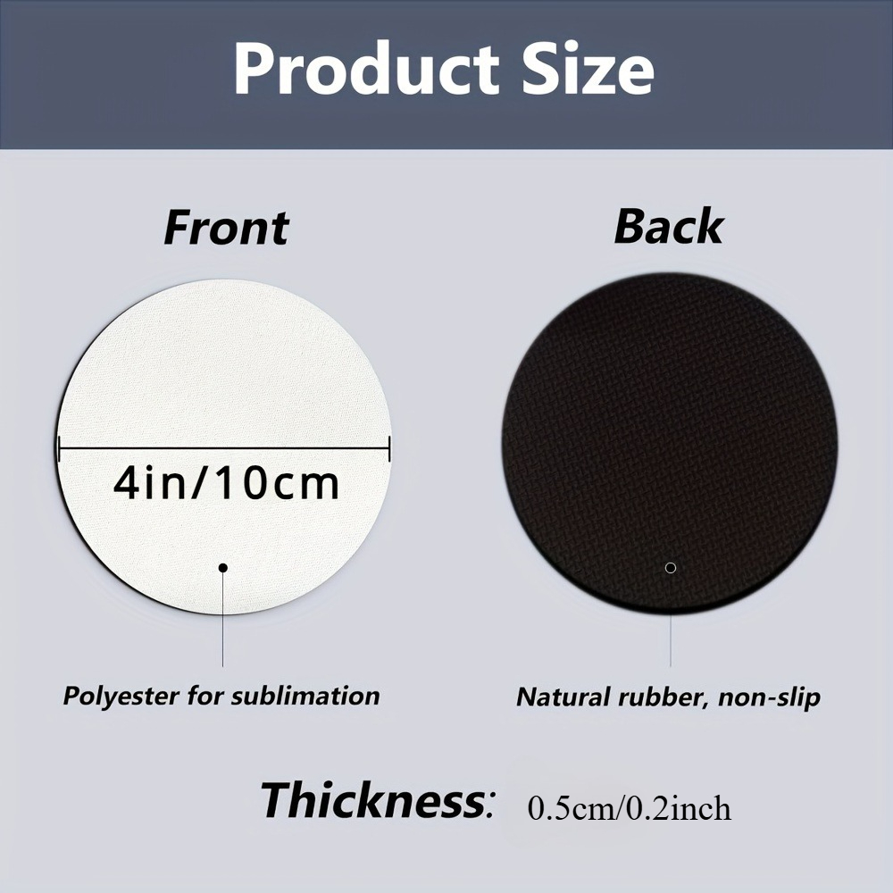 コースター 20/60 個、昇華印刷用の空白の耐熱ドリンクマ - Coaster Sublimation Blank のレビューと価格