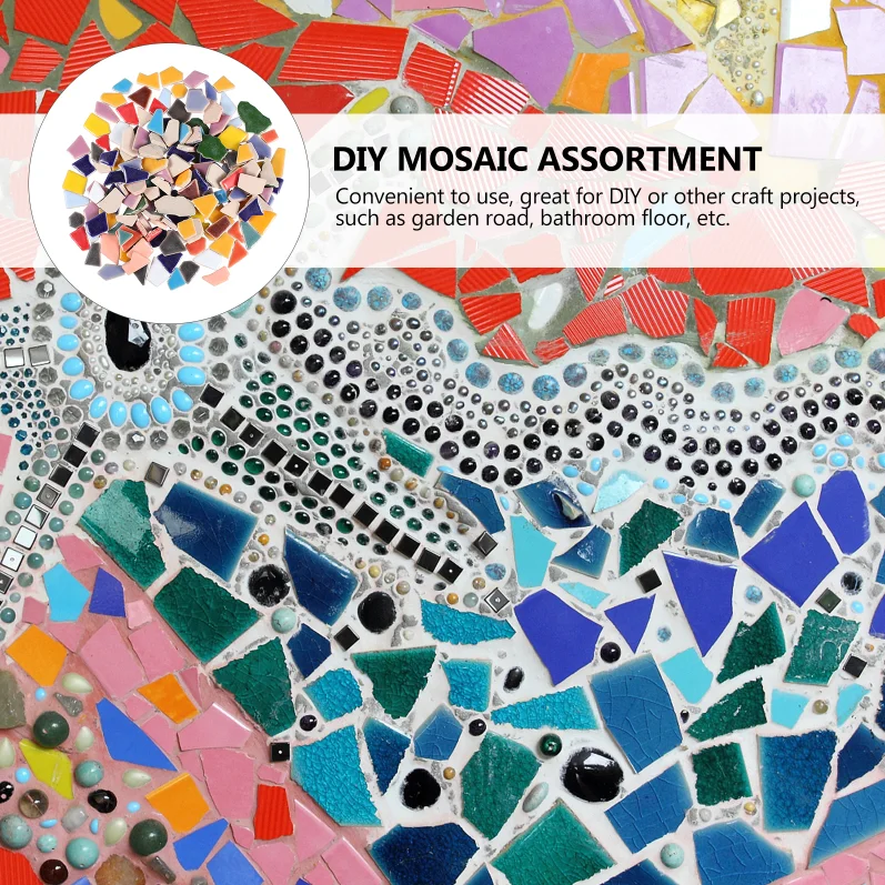 100g 磁器モザイクタイル DIY クラフト セラミックタ - Ceramic Tile Blank のレビューと価格
