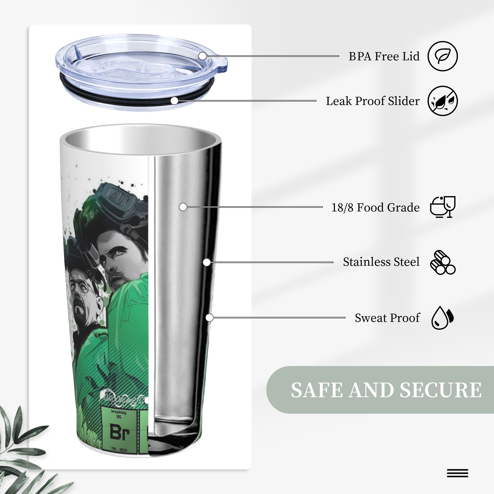 ブレイキング・バッド ウォルター・ホワイト タンブラー 真空 - Tumbler 20Oz White のレビューと価格