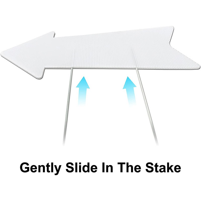 空白の矢印型標識と杭付き10個パック 17×6インチ 結婚式 - Yard Sign Blank のレビューと価格